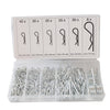 Hair Hitch Pin R Clip Spring Split Pins Assortment Ø 2.4 - 4.0 mm 150 pcs
