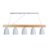 Pendant Light Black in Wood and Metal