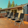 Folding Garden Chairs Aluminium 4 pieces