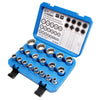 12 point Gear Lock Spline Socket Wrench Set 1/2" 8-32 Multi-tooth 19 pieces