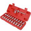 Universal Drain Plug Socket Set Oil Sump Plug Key Remover Tool 3/8" Drive 21 pcs
