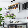 Pendant Light Black in Wood and Metal