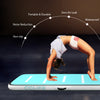 ZERRO Skyblue Air Track Tumbling Mat with Electric Pump