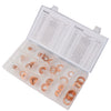 Copper Seal Ring Washer Assortment Metric for Oil Drain 75 pcs