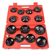 Oil Filter Wrench Oil filter Cup Removal Tool Set 15 pcs