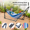 Hammock Foldable Steel Frame Blue&White