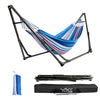 Hammock Foldable Steel Frame Blue&White