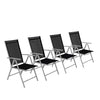 Folding Garden Chairs Aluminium 4 pieces