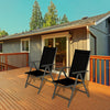 Folding Garden Chairs Aluminium 2 pieces