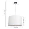 Ceiling Light ø 40 cm Barrel Beige
