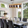 Pendant Light Black in Wood and Metal