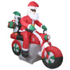 LED Santa Claus ride a motorcycle
